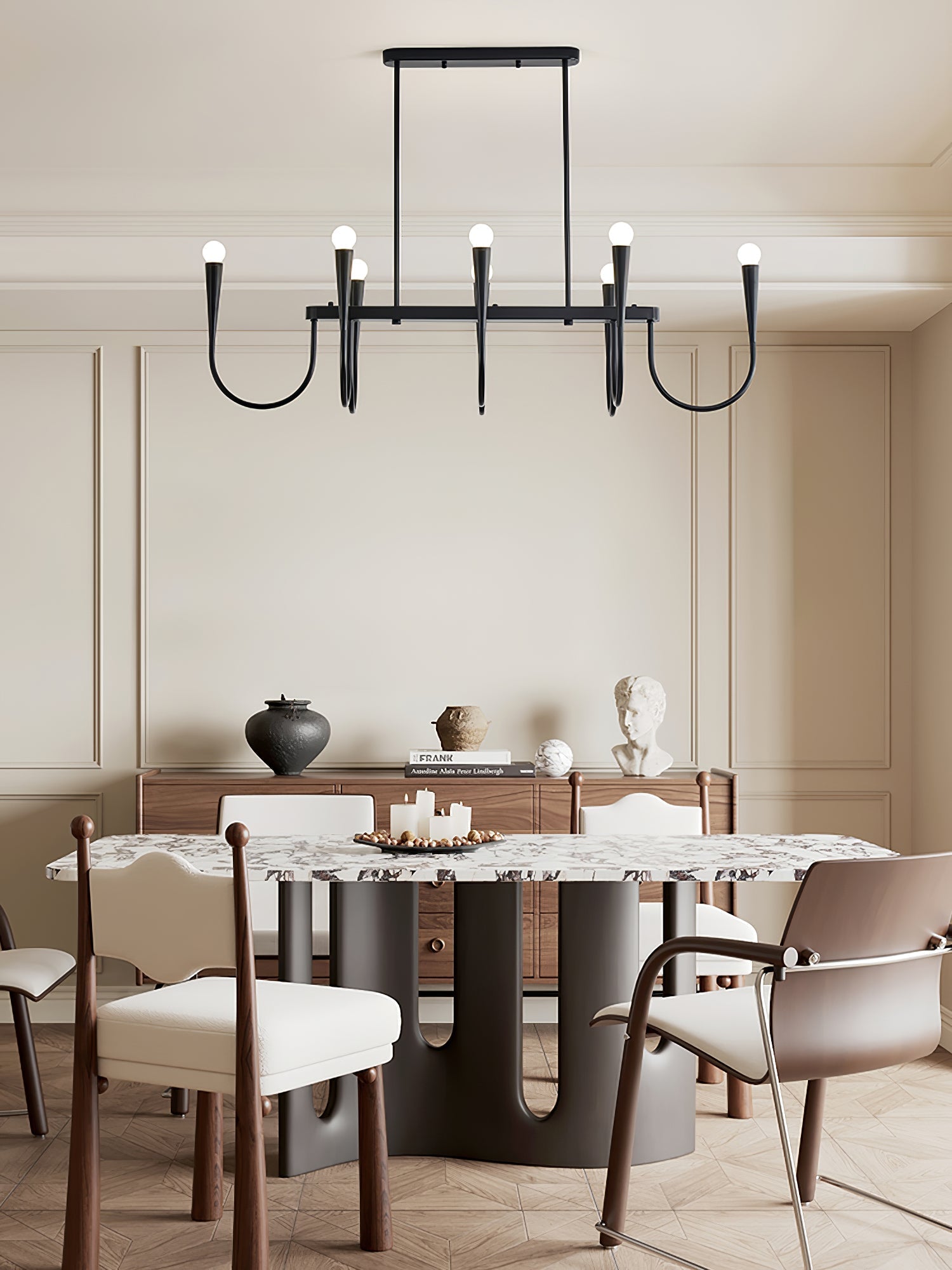 Lustra Chandelier Gold Symphony Curved Elegant - Letslighting