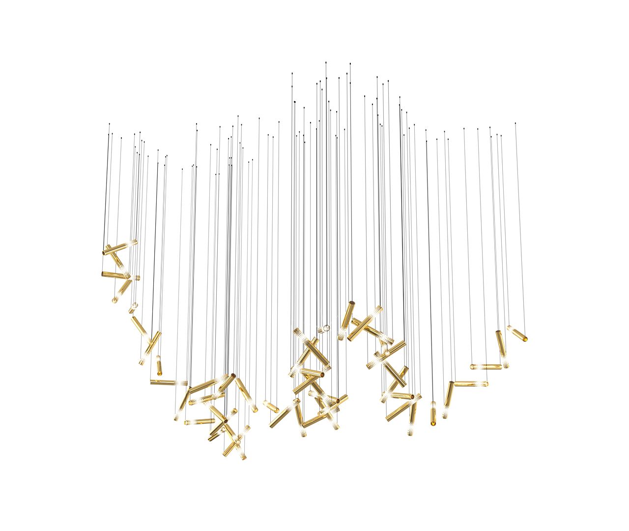 Ovynira Gold Rod Chandelier - Letslighting