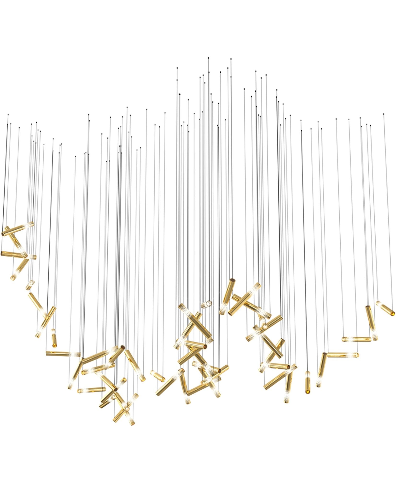 Ovynira Gold Rod Chandelier - Letslighting