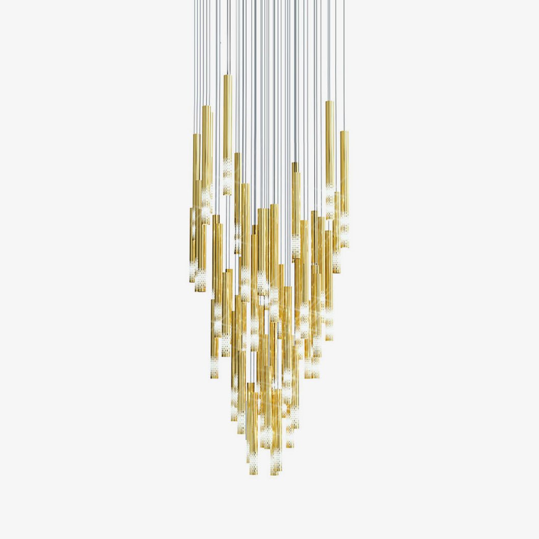 Ovynira Gold Rod Chandelier - Letslighting