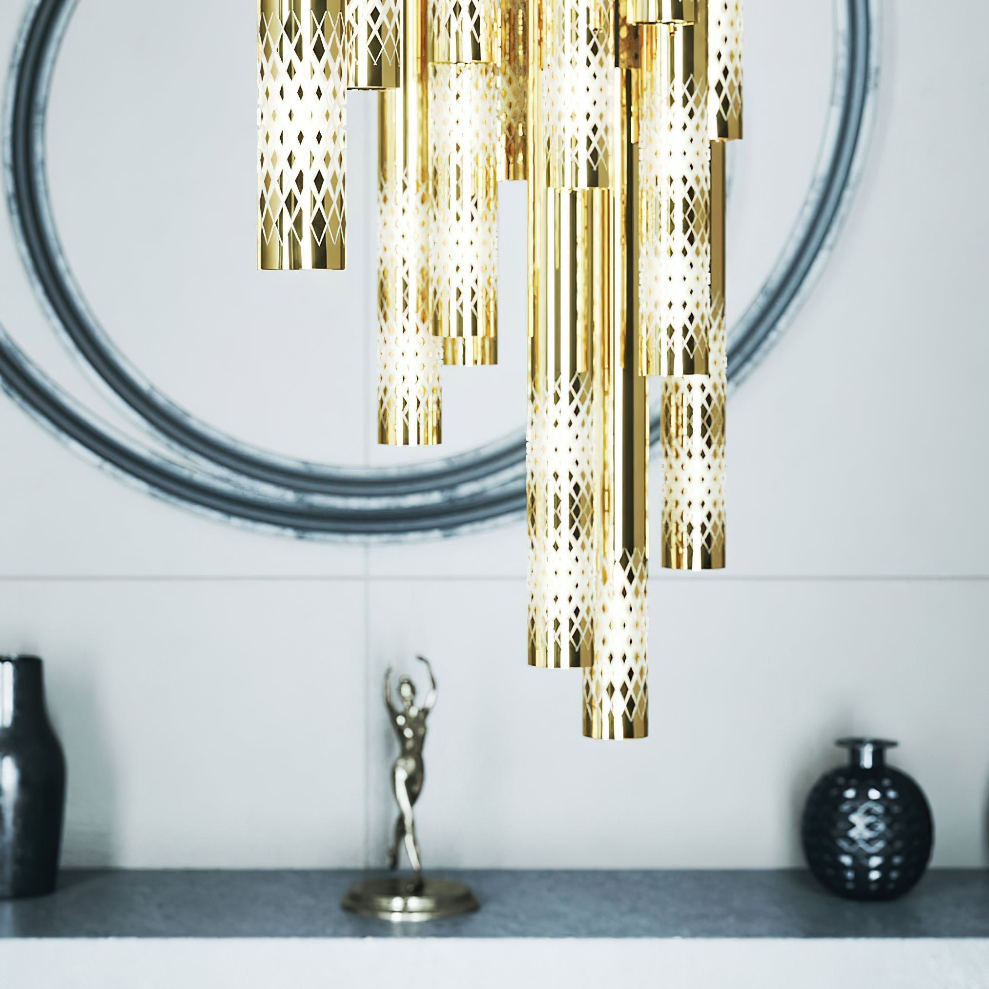 Ovynira Gold Rod Chandelier - Letslighting