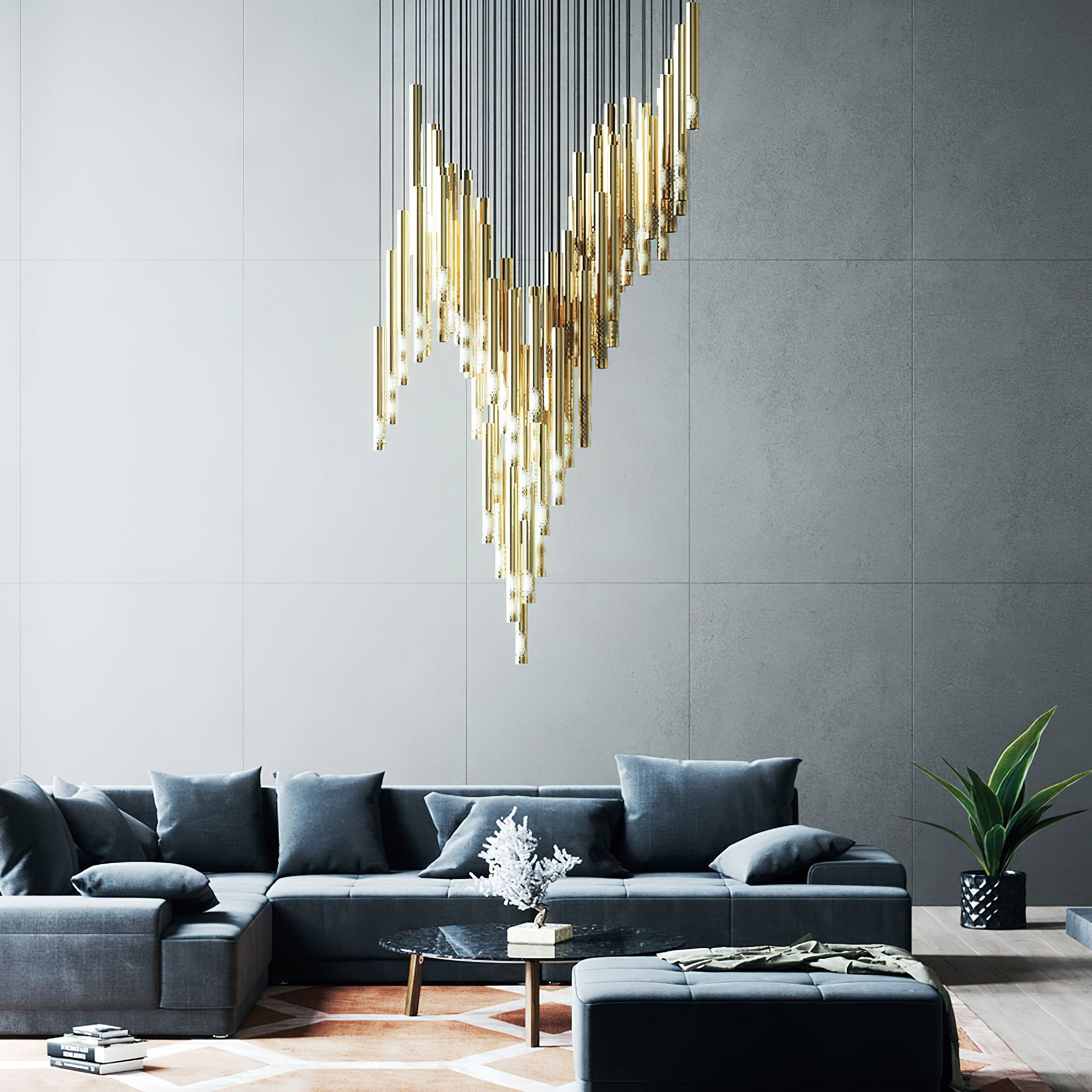 Ovynira Gold Rod Chandelier - Letslighting