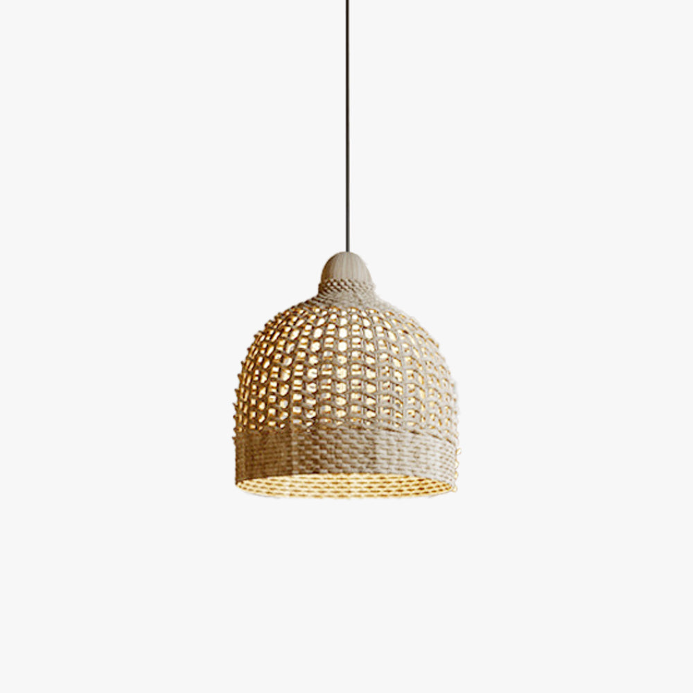 Ritta Japanese Retro Basket Pendant Light Bamboo Guesthouse/Bedroom - Letslighting