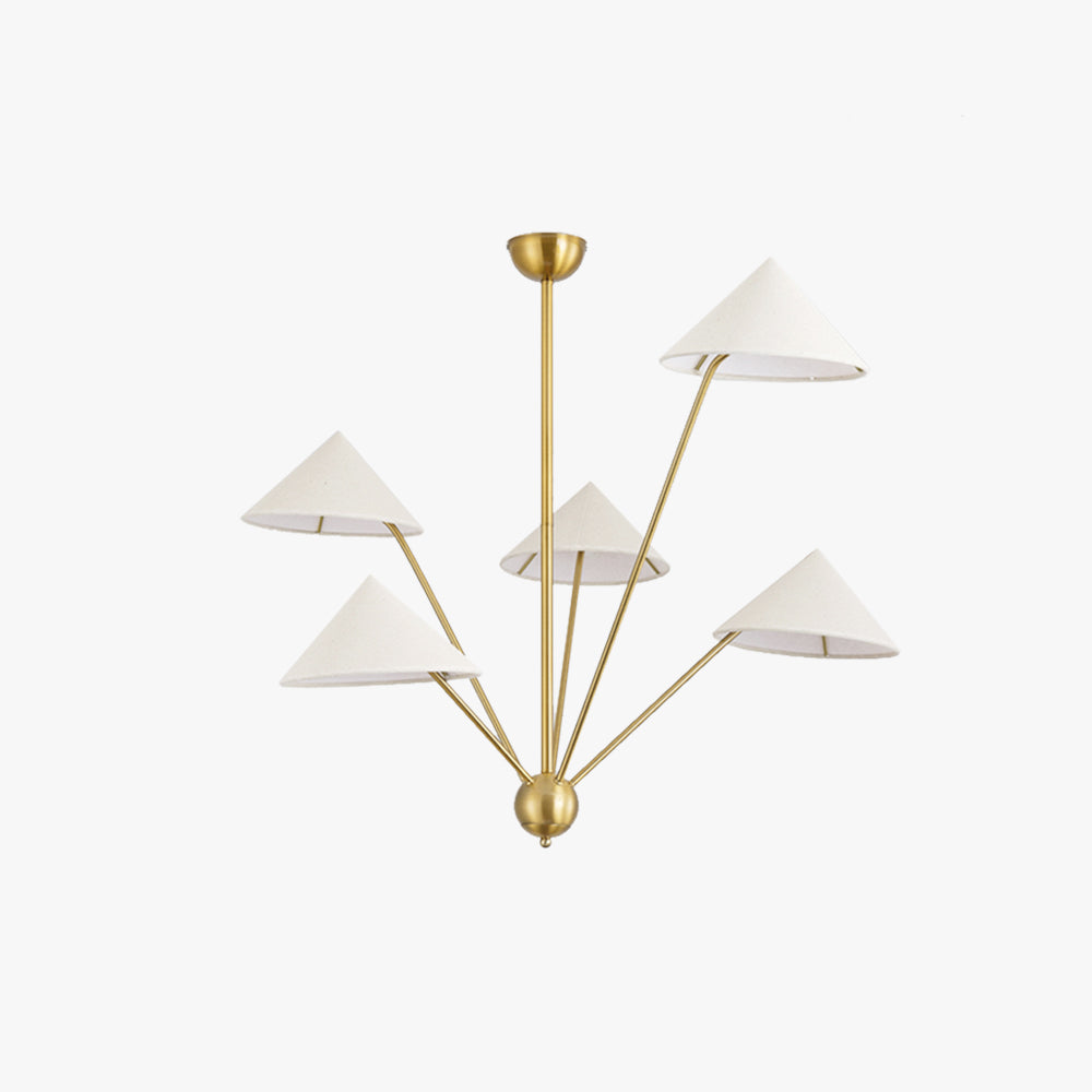 Silva Retro Simple LED Chandelier Metal Brass 5 Light Living Room/Kitchen