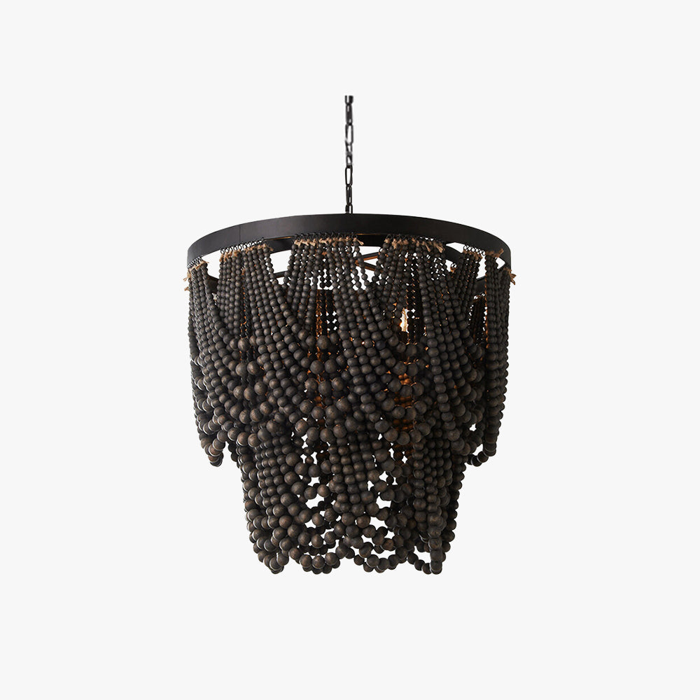 Silva LED Pendant Lights Rust Wood Metal Living Room Badroom