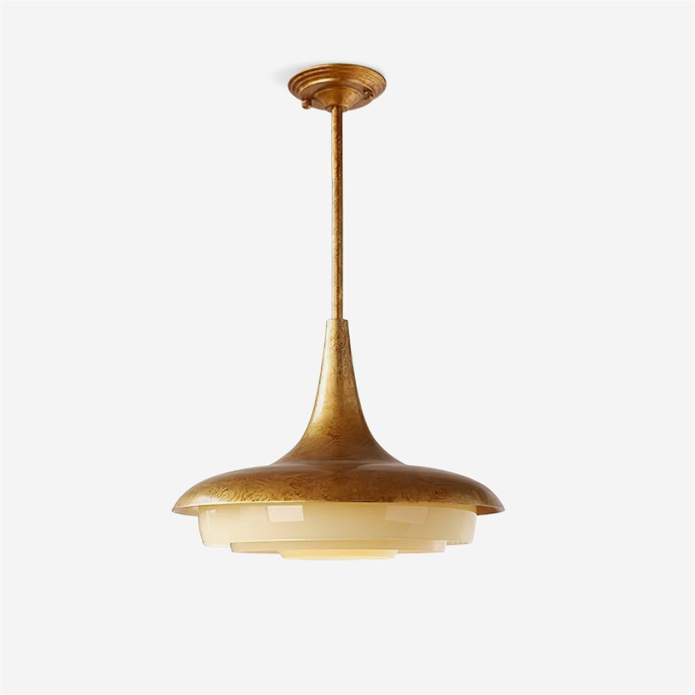 Tabit Pendant Lamp Aged Brass Layered Glass - Letslighting
