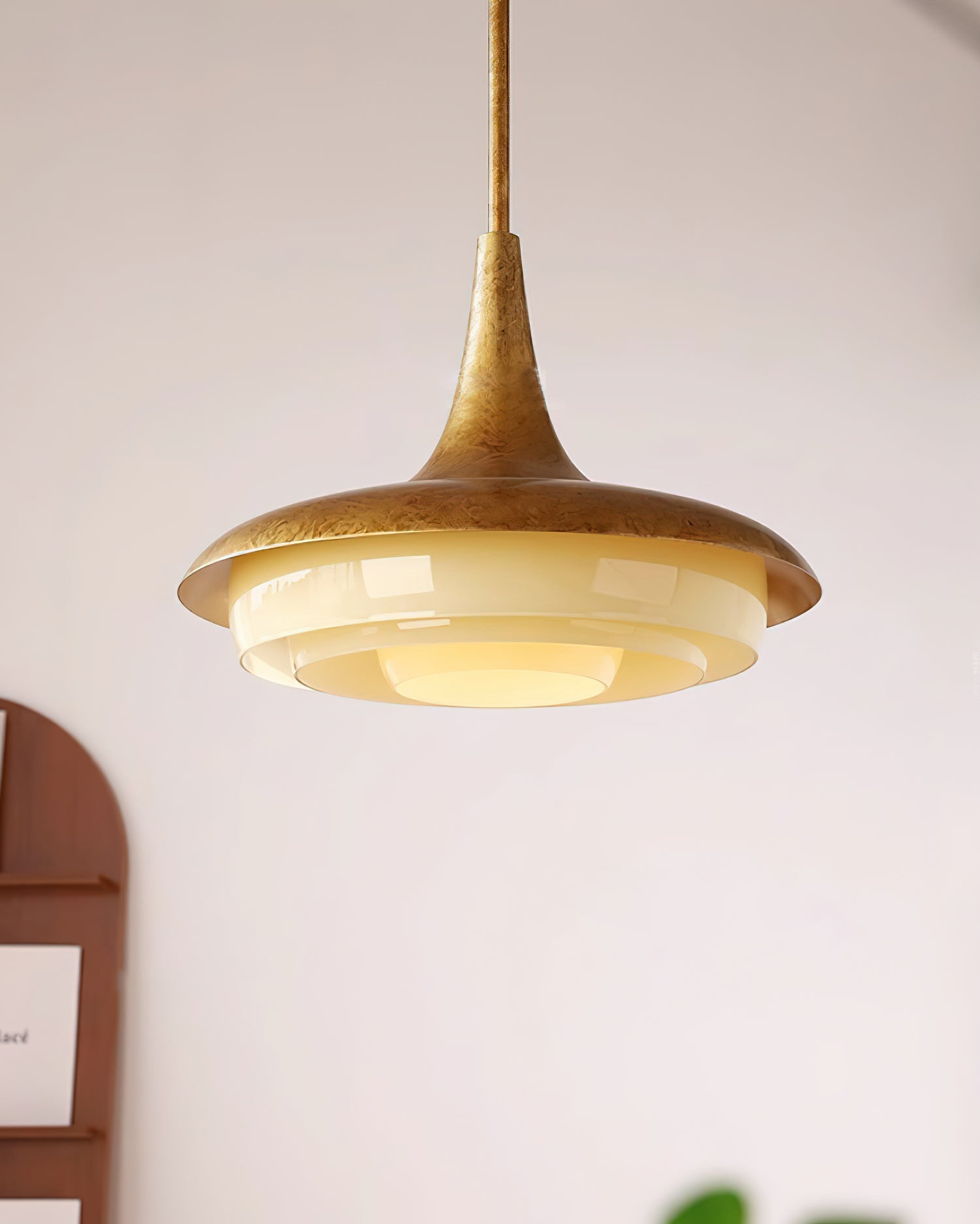 Tabit Pendant Lamp Aged Brass Layered Glass - Letslighting