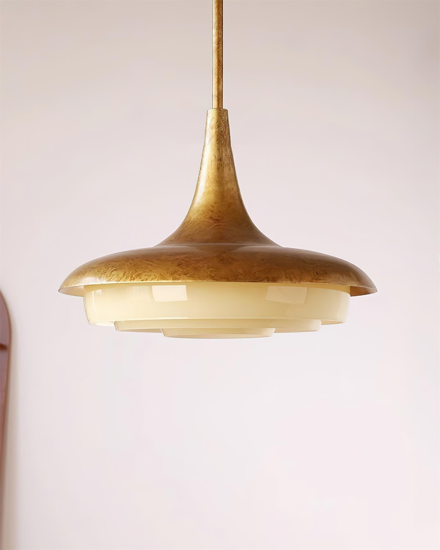 Tabit Pendant Lamp Aged Brass Layered Glass - Letslighting