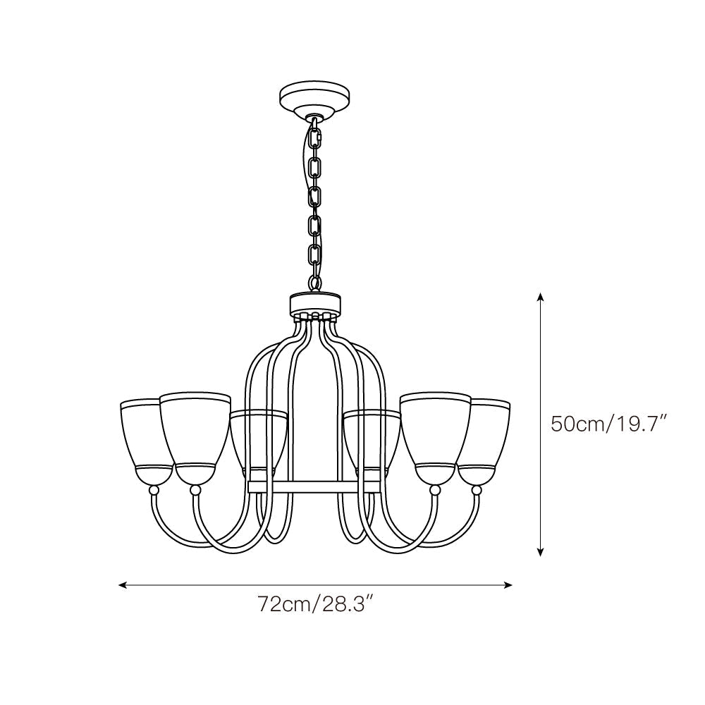 Caraeara Postmodern Luxury Glass Chandelier - Letslighting