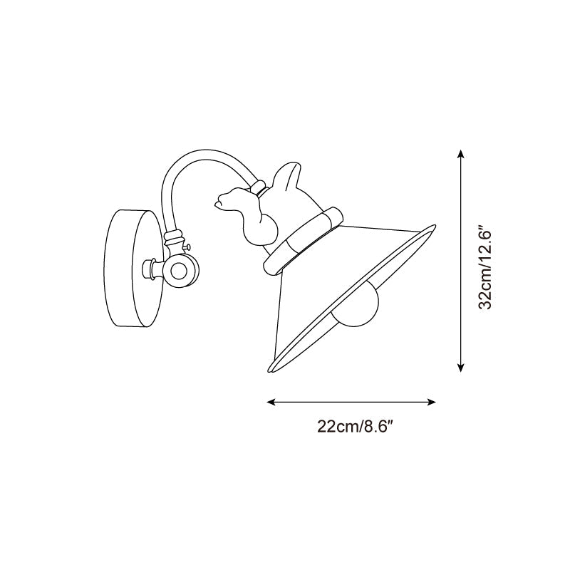 Taily Wall Lamp Dog Diving - Letslighting