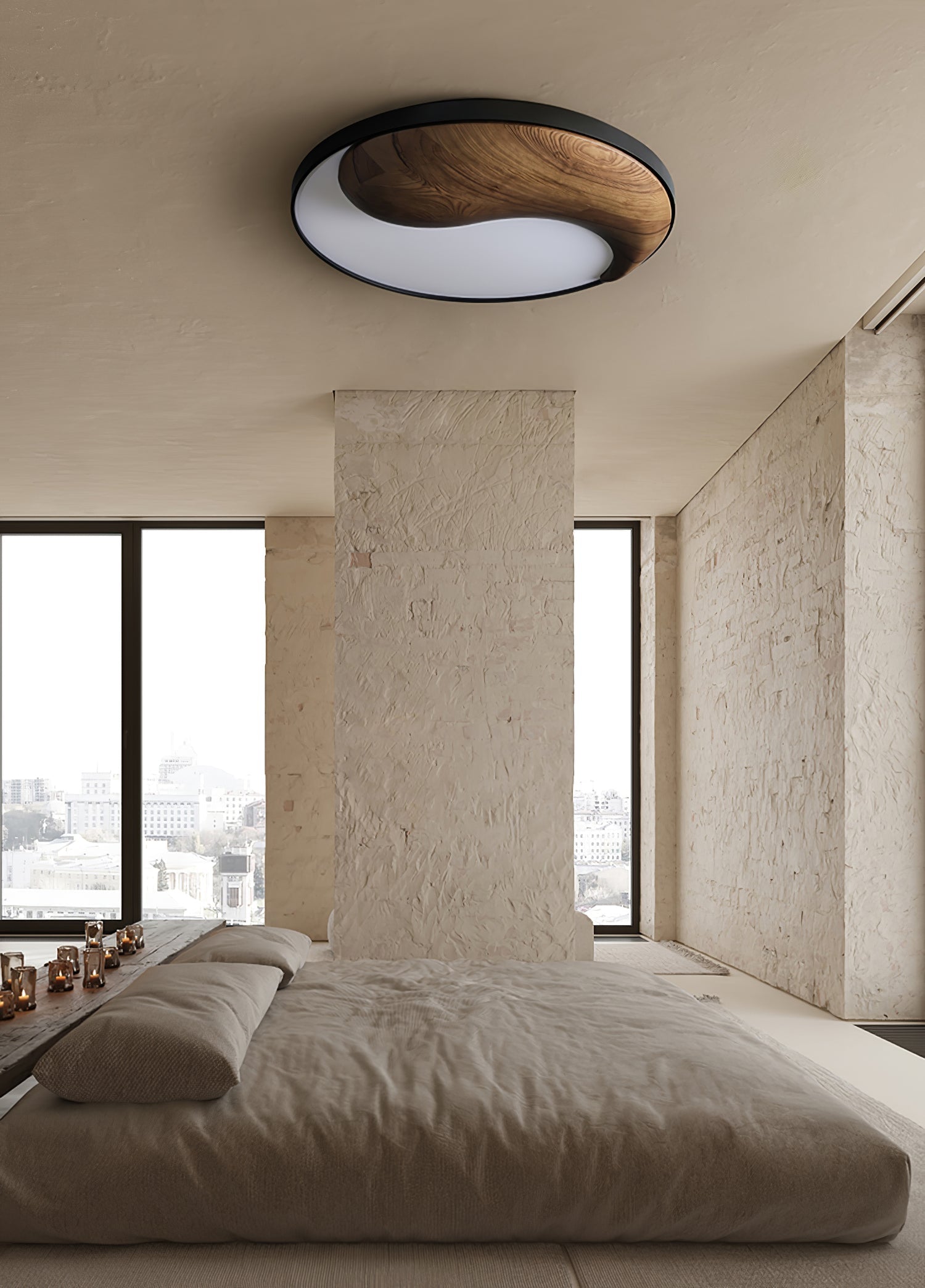 Ivelor Modern Minimalist Balance Wood Ceiling Light - Letslighting
