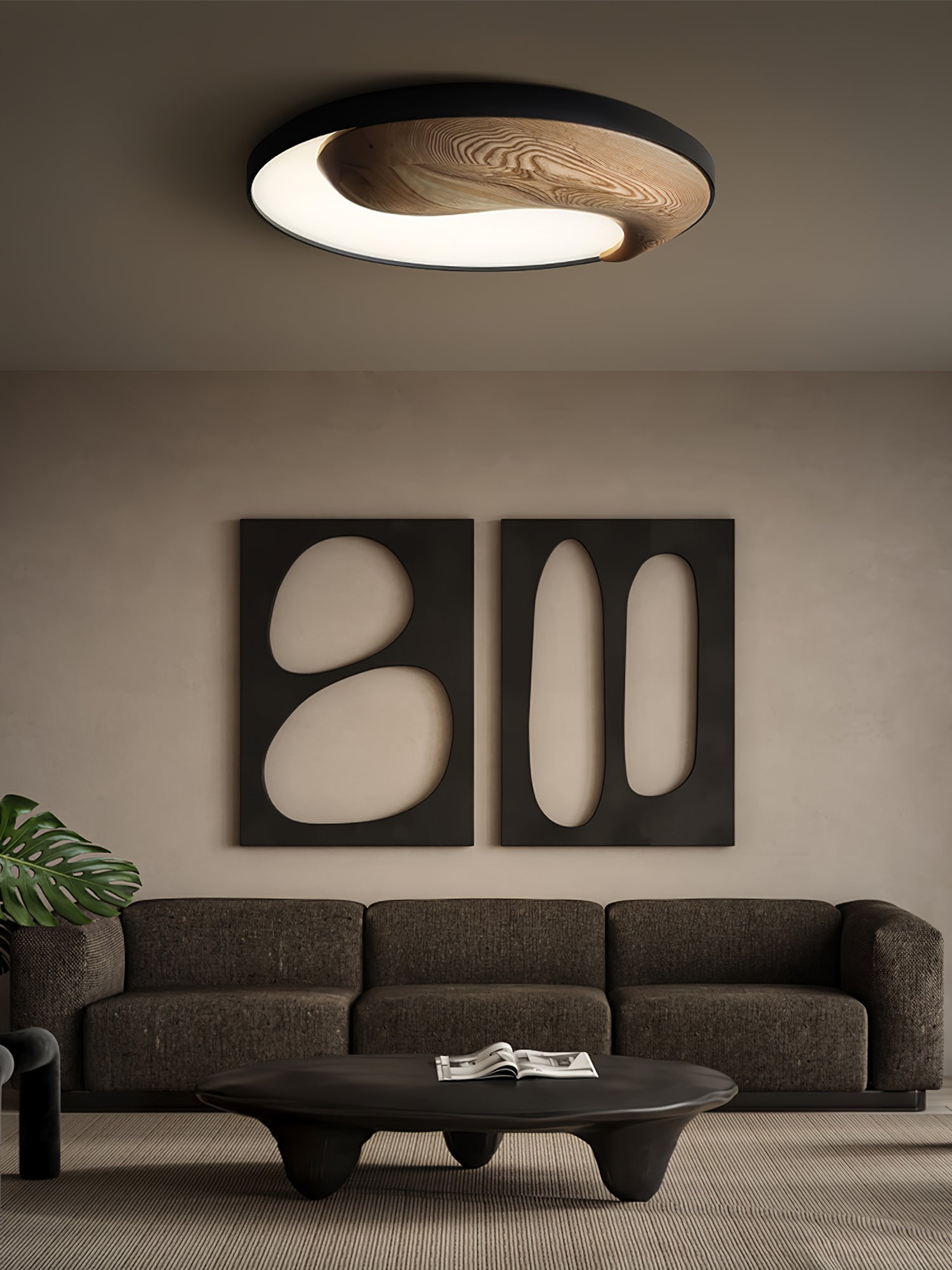 Ivelor Modern Minimalist Balance Wood Ceiling Light - Letslighting
