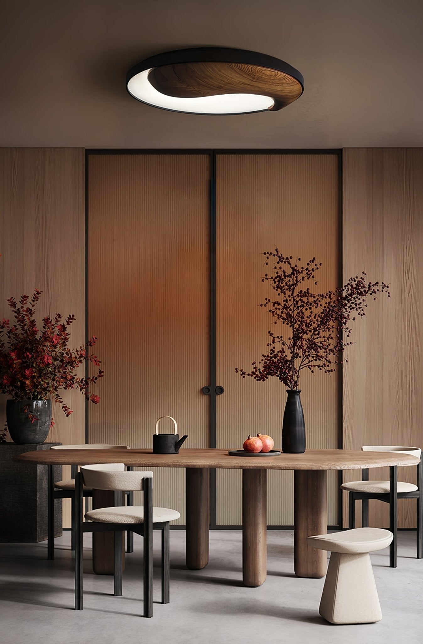 Ivelor Modern Minimalist Balance Wood Ceiling Light - Letslighting