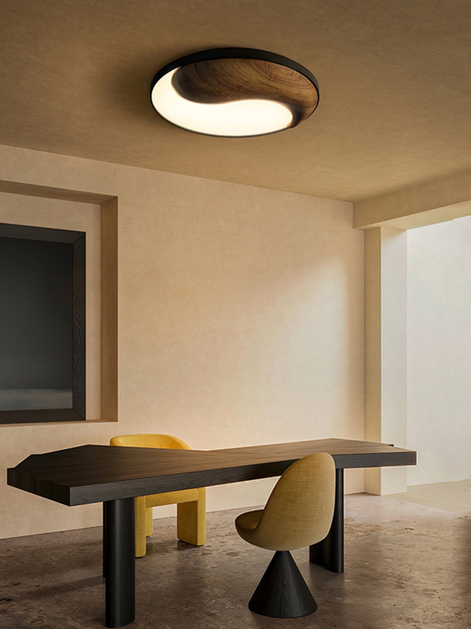 Ivelor Modern Minimalist Balance Wood Ceiling Light - Letslighting