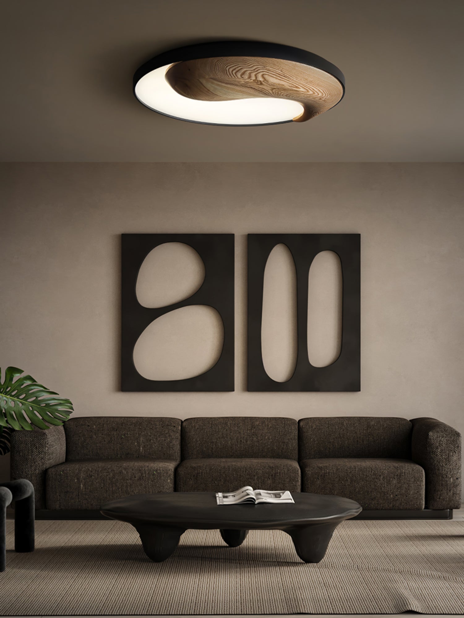 Ivelor Modern Minimalist Balance Wood Ceiling Light - Letslighting