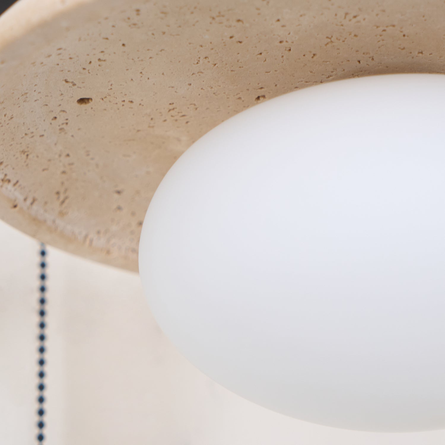 Solaro Wall Light Travertine Pull Chain Switch - Letslighting