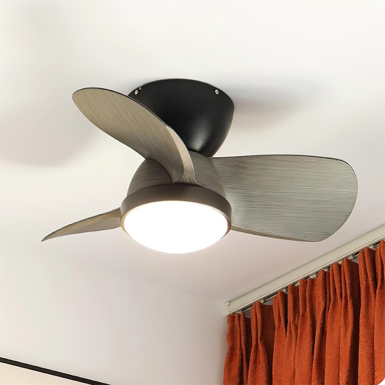 Talaya Ceiling Fan Light 24" Brushed Wood Blades - Letslighting