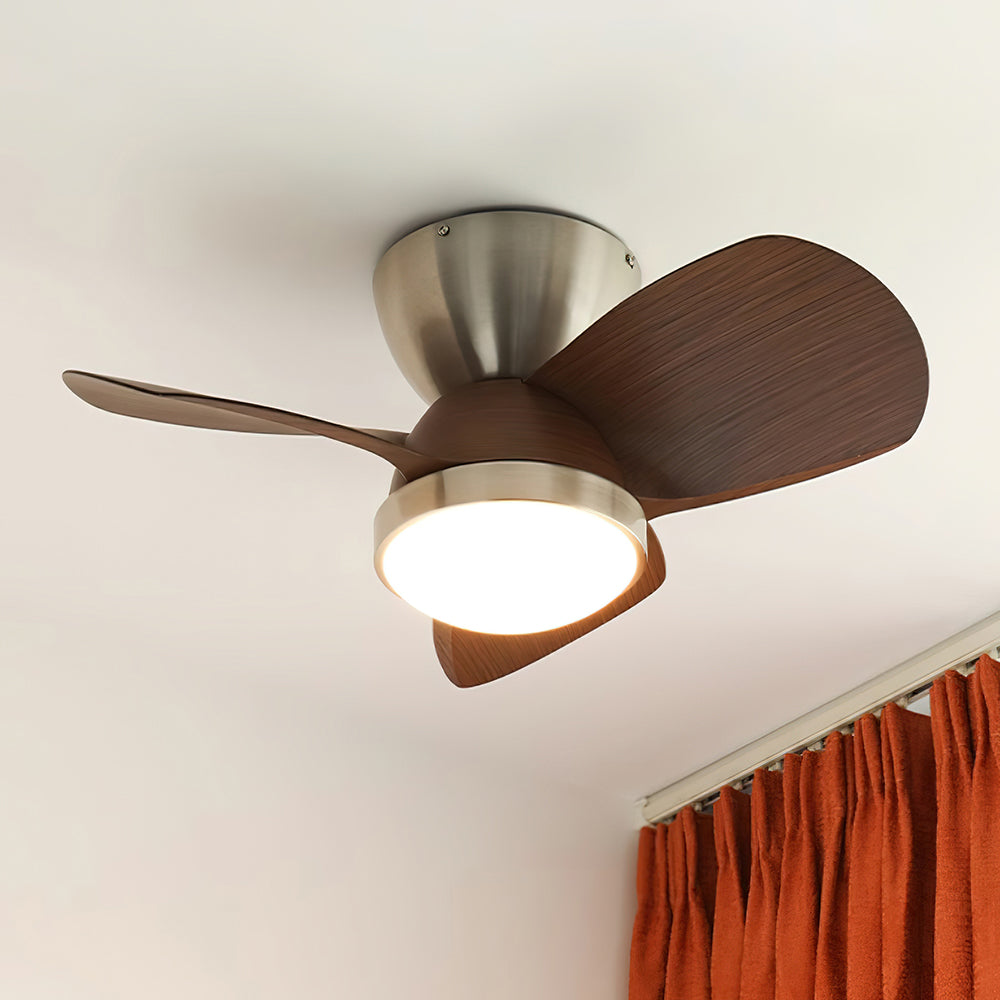 Talaya Ceiling Fan Light 24" Brushed Wood Blades - Letslighting
