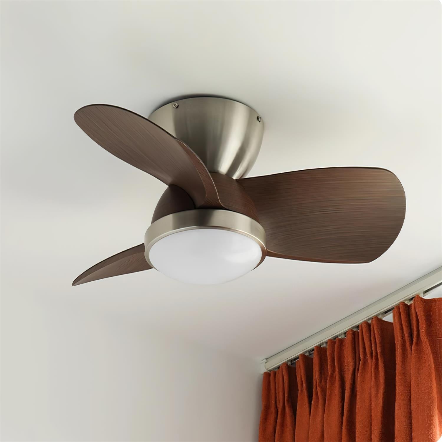 Talaya Ceiling Fan Light 24" Brushed Wood Blades - Letslighting