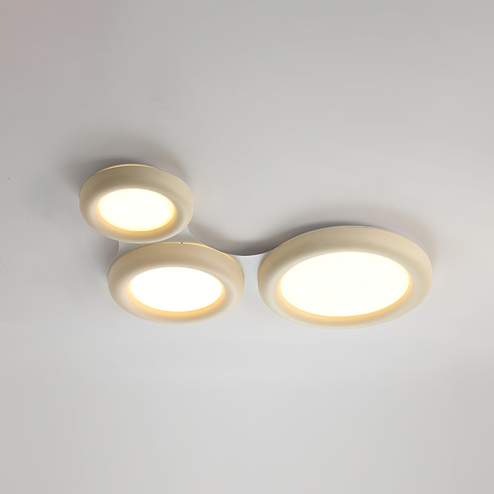 Ceiling Light Beige Flush Mount with Acrylic Canopy Minimalist - Letslighting