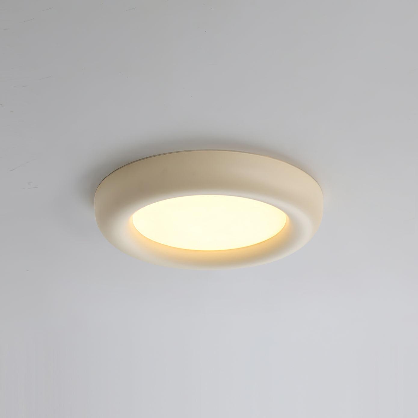 Ceiling Light Beige Flush Mount with Acrylic Canopy Minimalist - Letslighting