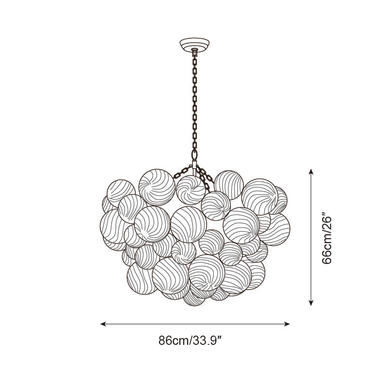 Talia Chandelier Glass Sphere Cascade - Letslighting