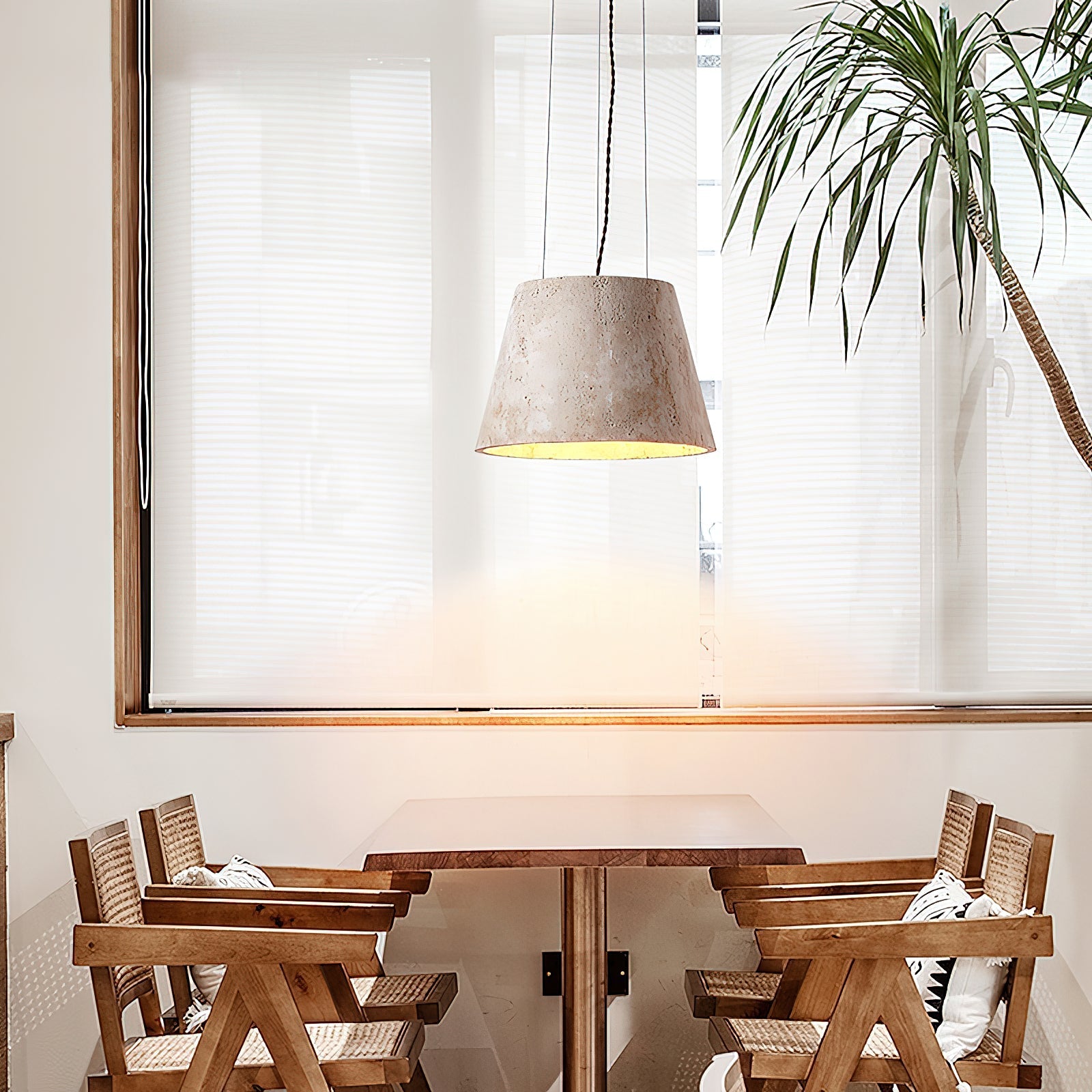 Ovelir Modern Minimalist Travertine Pendant Lamp - Letslighting
