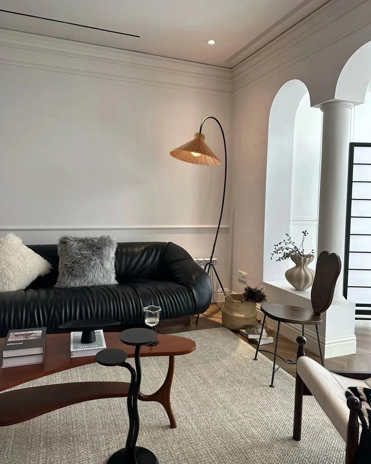 Sombrero Rattan Arc Floor Lamp - Letslighting