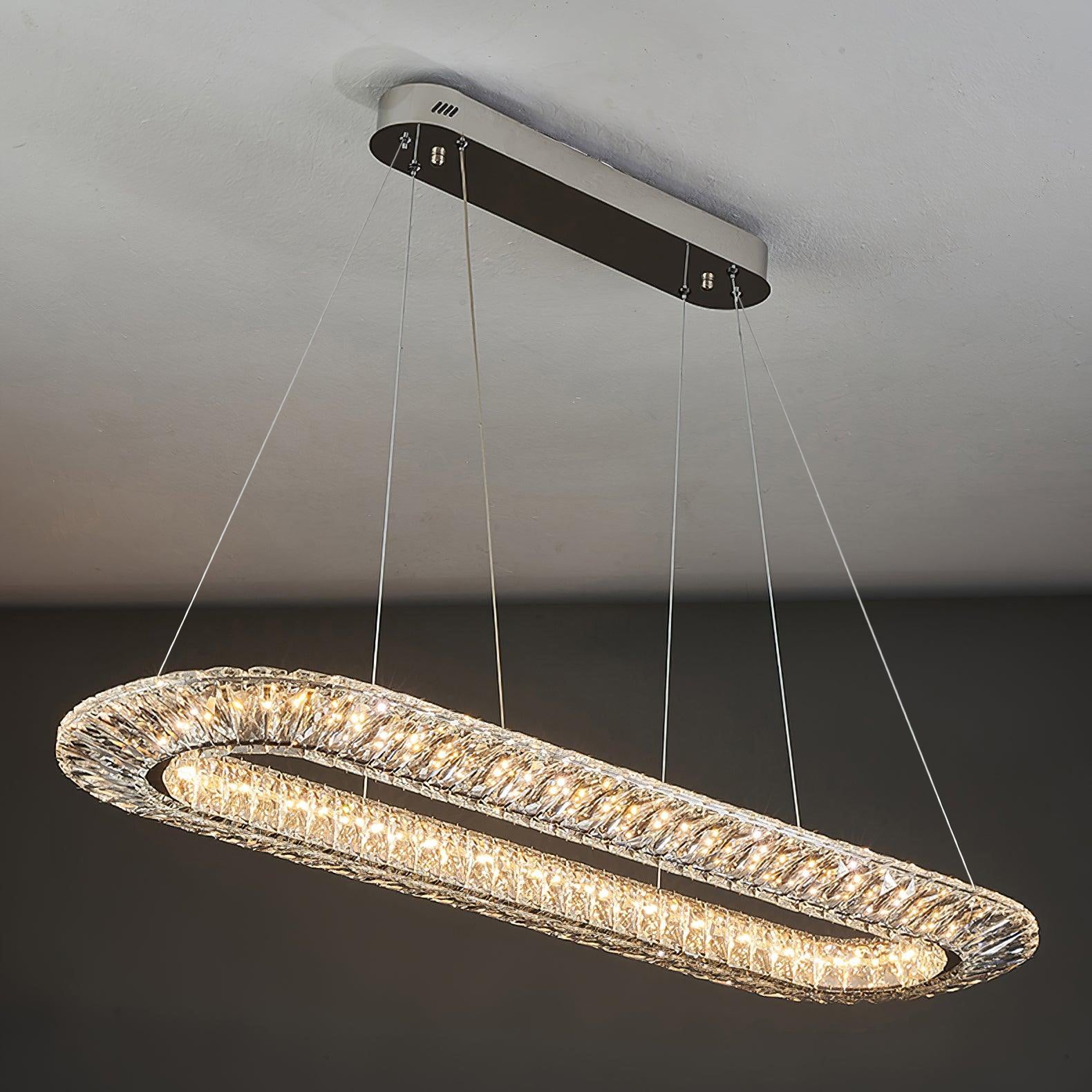 Lustra Chandelier Geometric Crystal LED Elegant - Letslighting