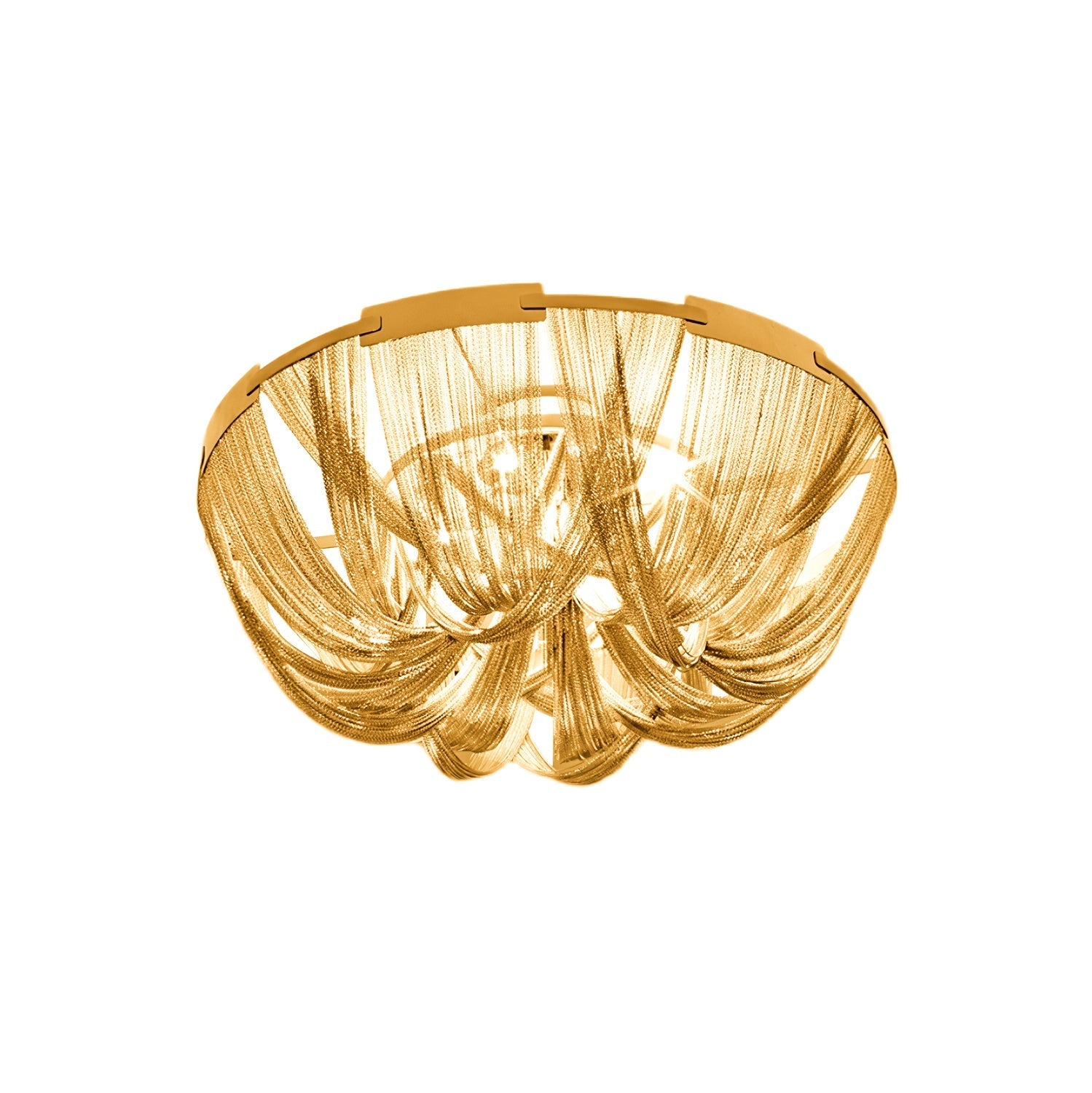 Lustra Ceiling Light Tassel Aluminum Chain Nickel Frame - Letslighting