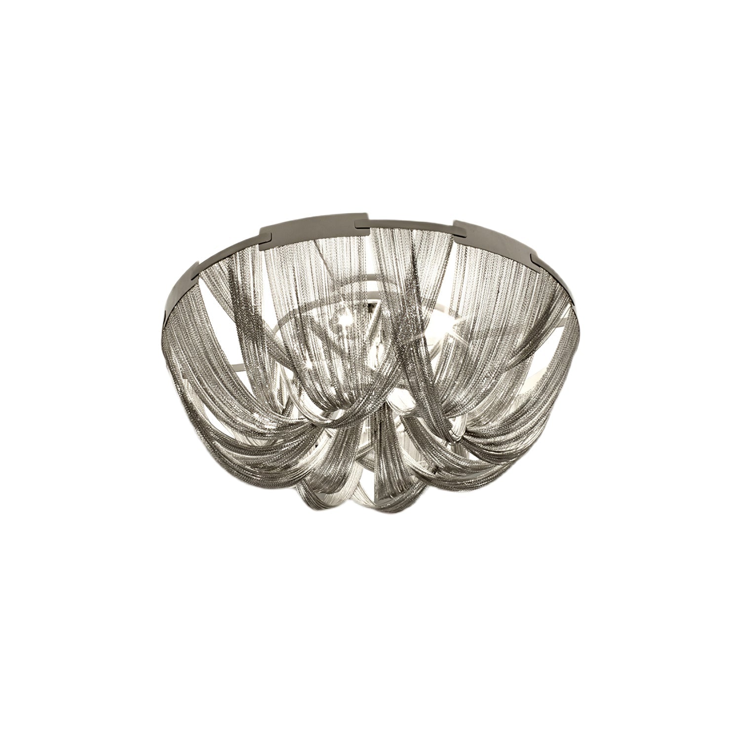 Lustra Ceiling Light Tassel Aluminum Chain Nickel Frame - Letslighting