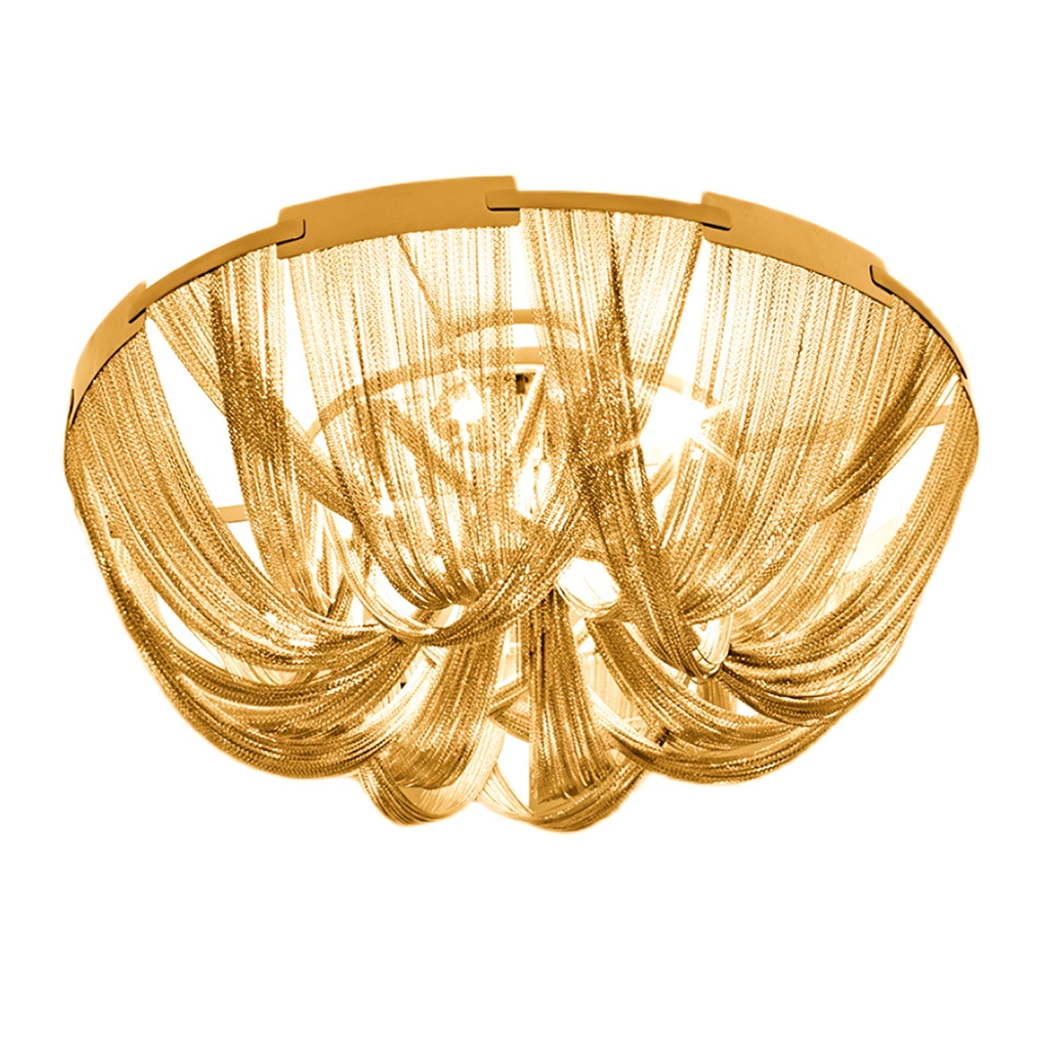 Lustra Ceiling Light Tassel Aluminum Chain Nickel Frame - Letslighting