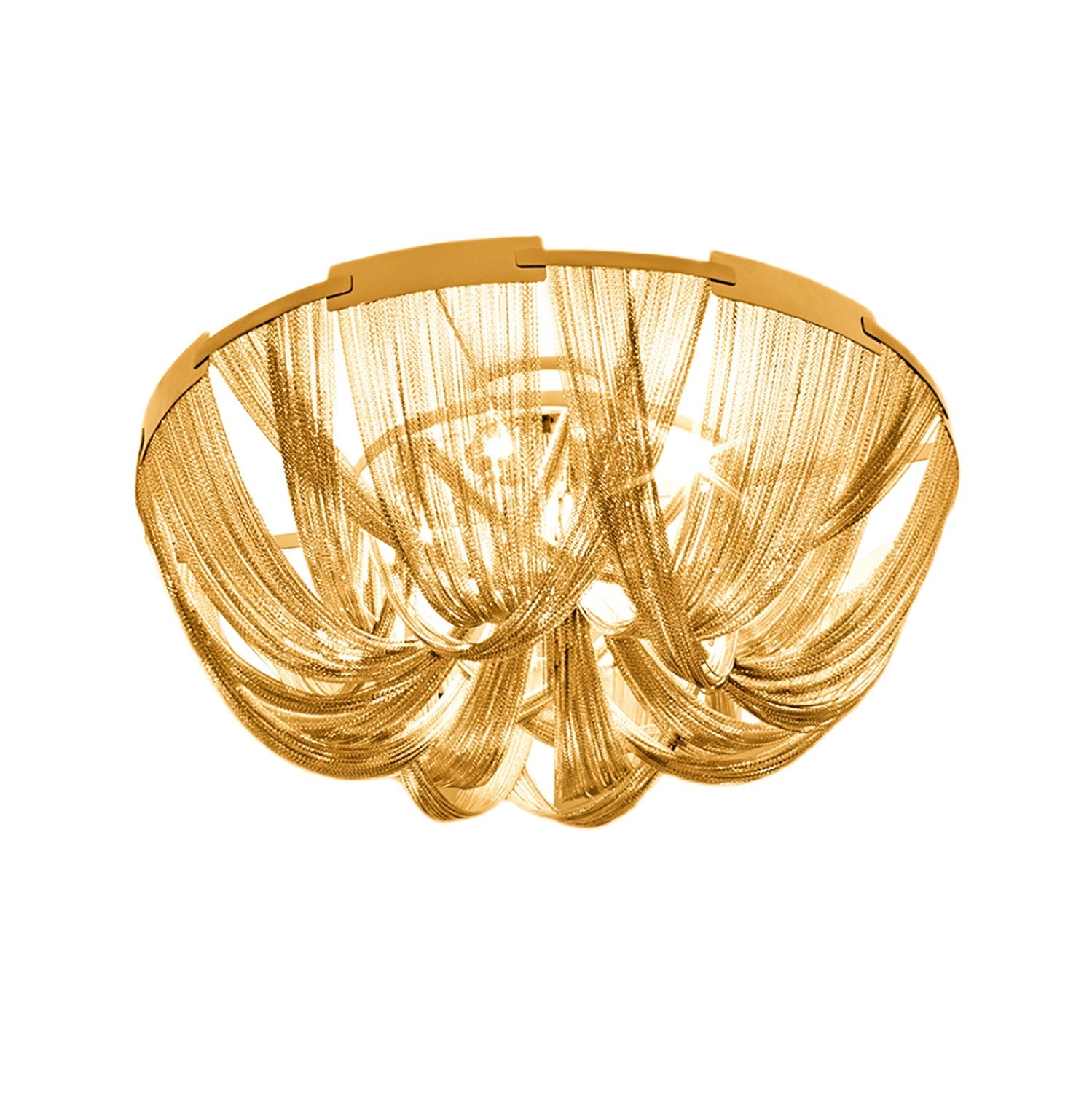 Lustra Ceiling Light Tassel Aluminum Chain Nickel Frame - Letslighting