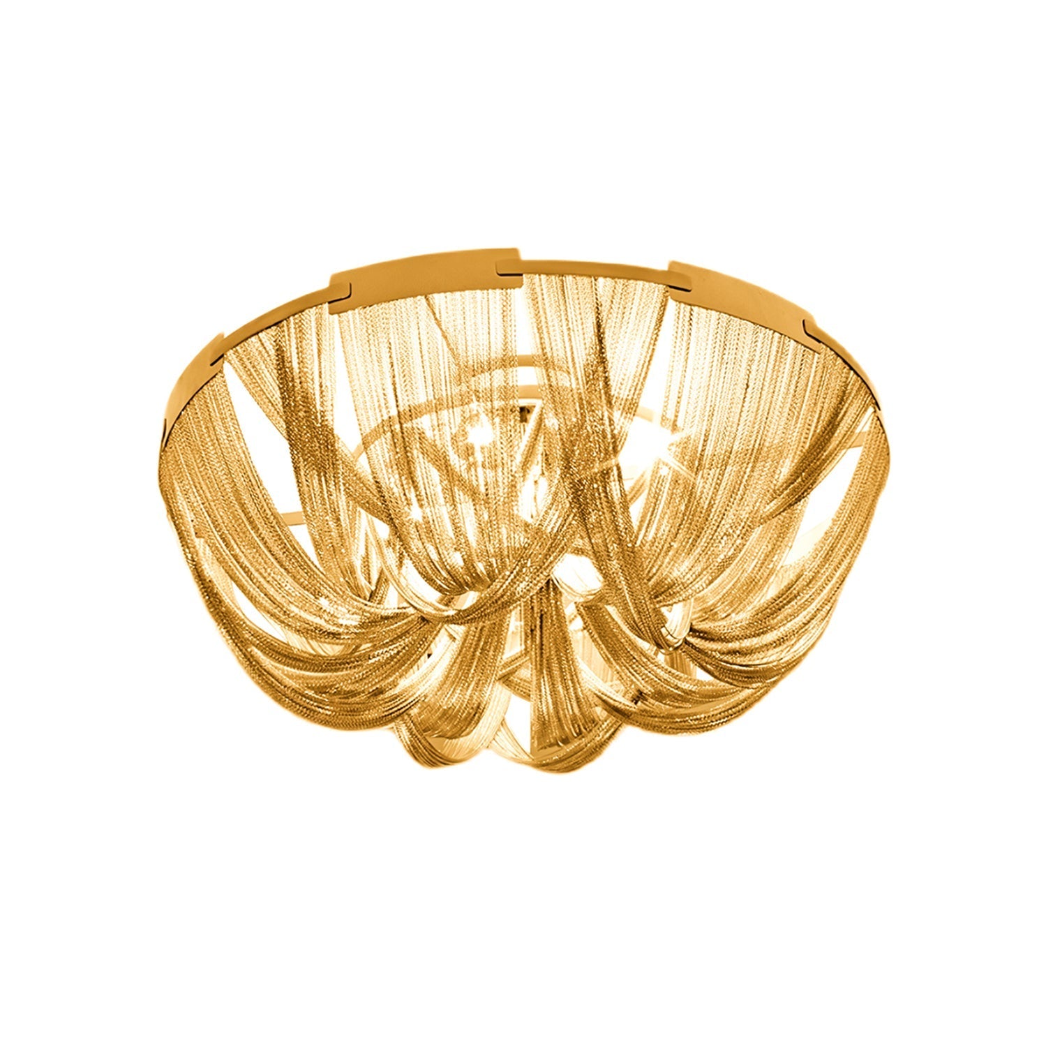 Lustra Ceiling Light Tassel Aluminum Chain Nickel Frame - Letslighting