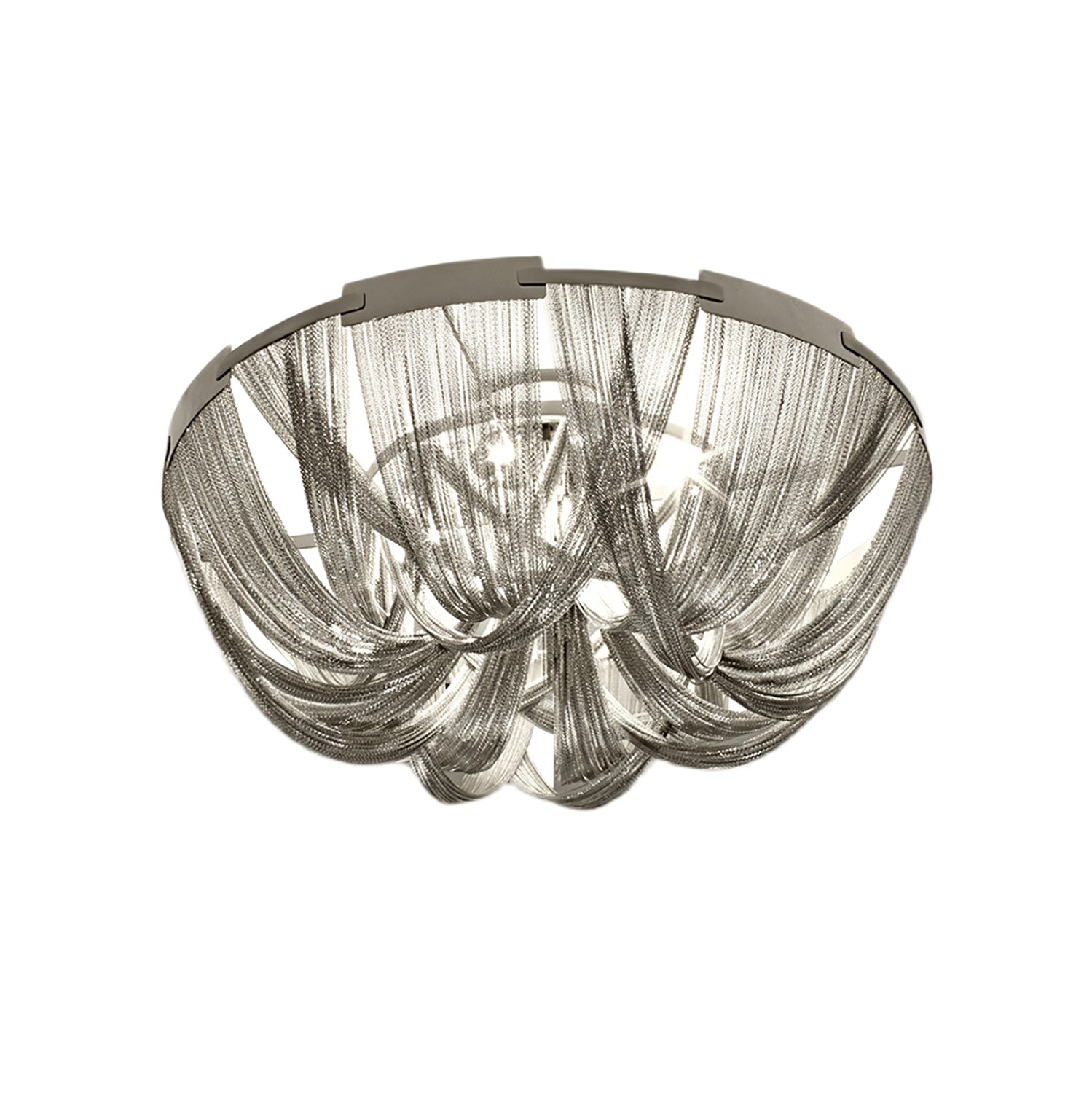 Lustra Ceiling Light Tassel Aluminum Chain Nickel Frame - Letslighting
