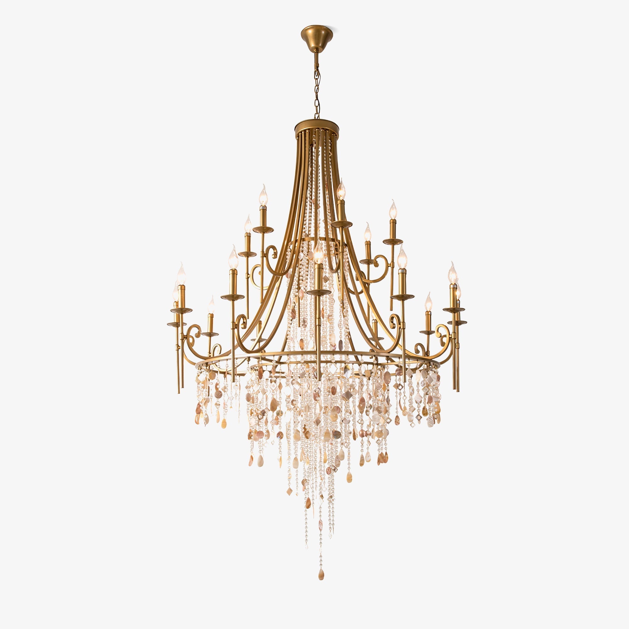 Errina Postmodern Luxury Shell Crystal Chandelier - Letslighting