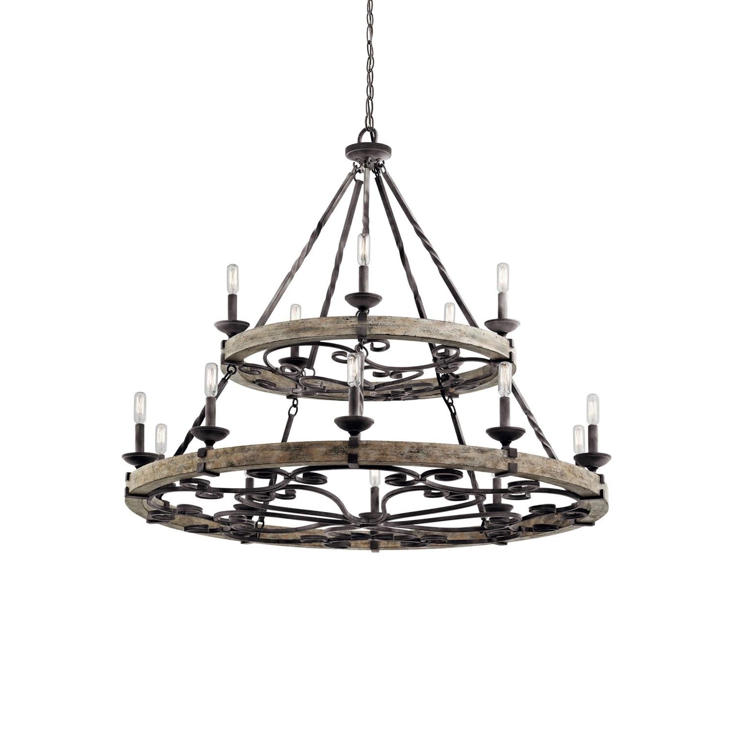 Evtalen Vintage Industrial Wooden Chandelier - Letslighting