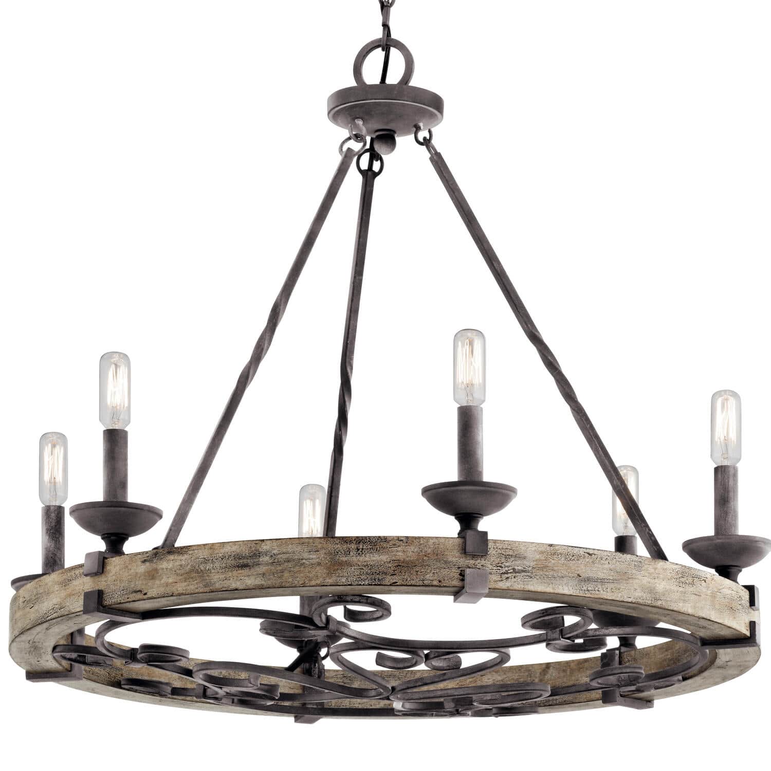 Evtalen Vintage Industrial Wooden Chandelier - Letslighting