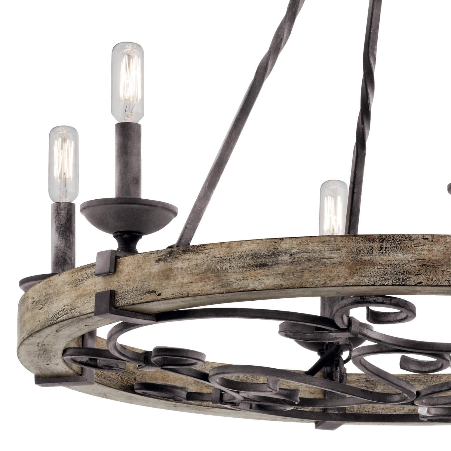 Evtalen Vintage Industrial Wooden Chandelier - Letslighting