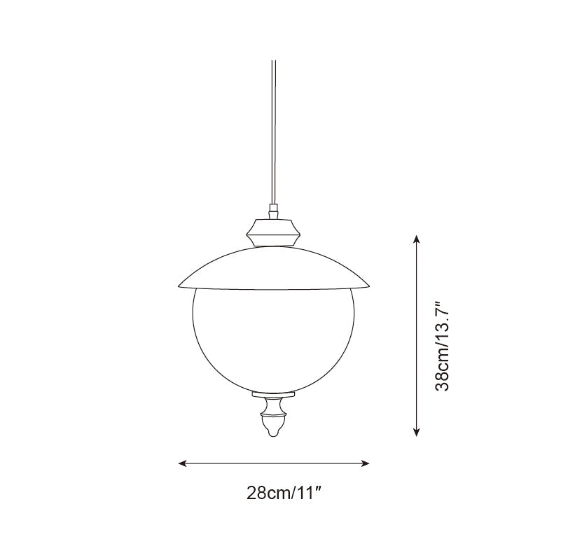 Tavira Pendant Lamp Caramel Globe - Letslighting