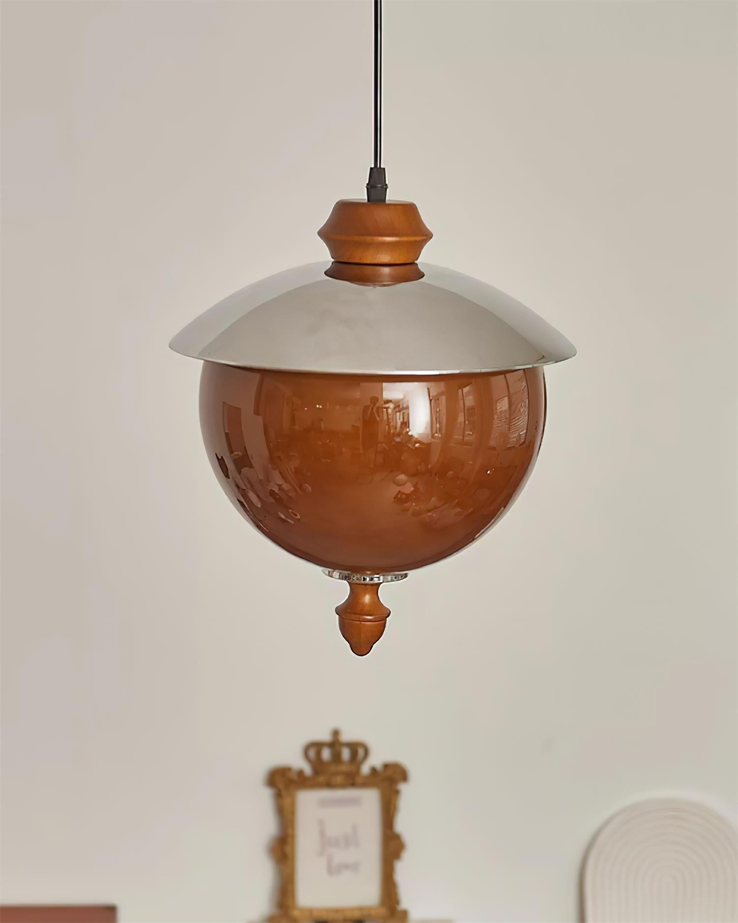 Tavira Pendant Lamp Caramel Globe - Letslighting