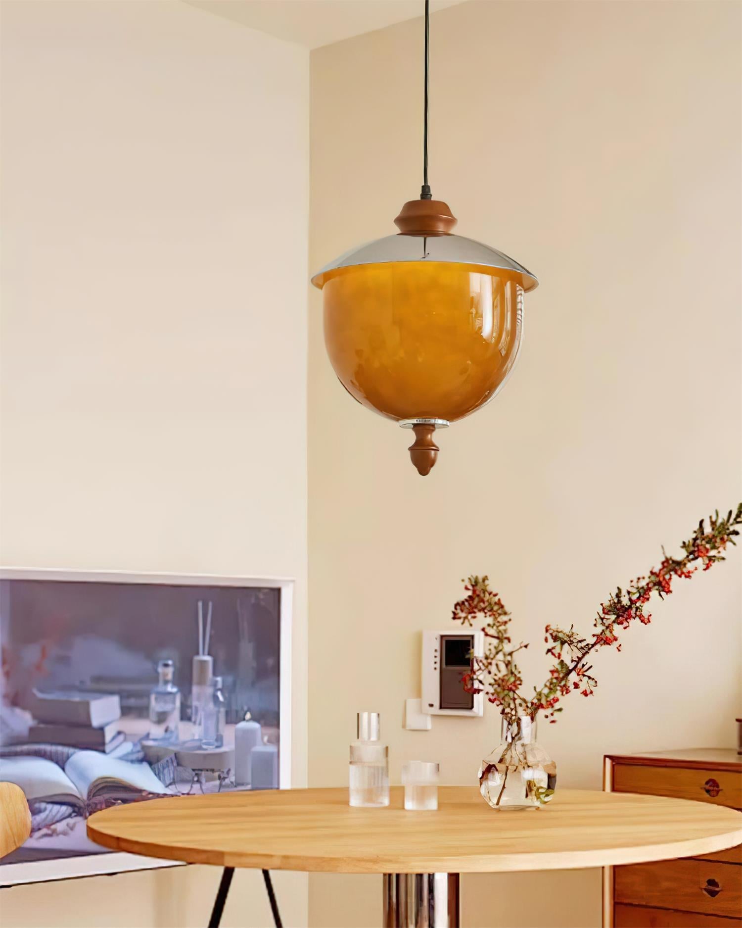 Tavira Pendant Lamp Caramel Globe - Letslighting