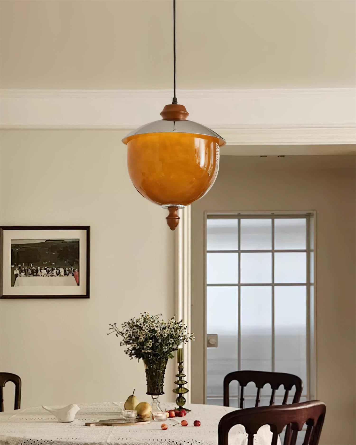 Tavira Pendant Lamp Caramel Globe - Letslighting