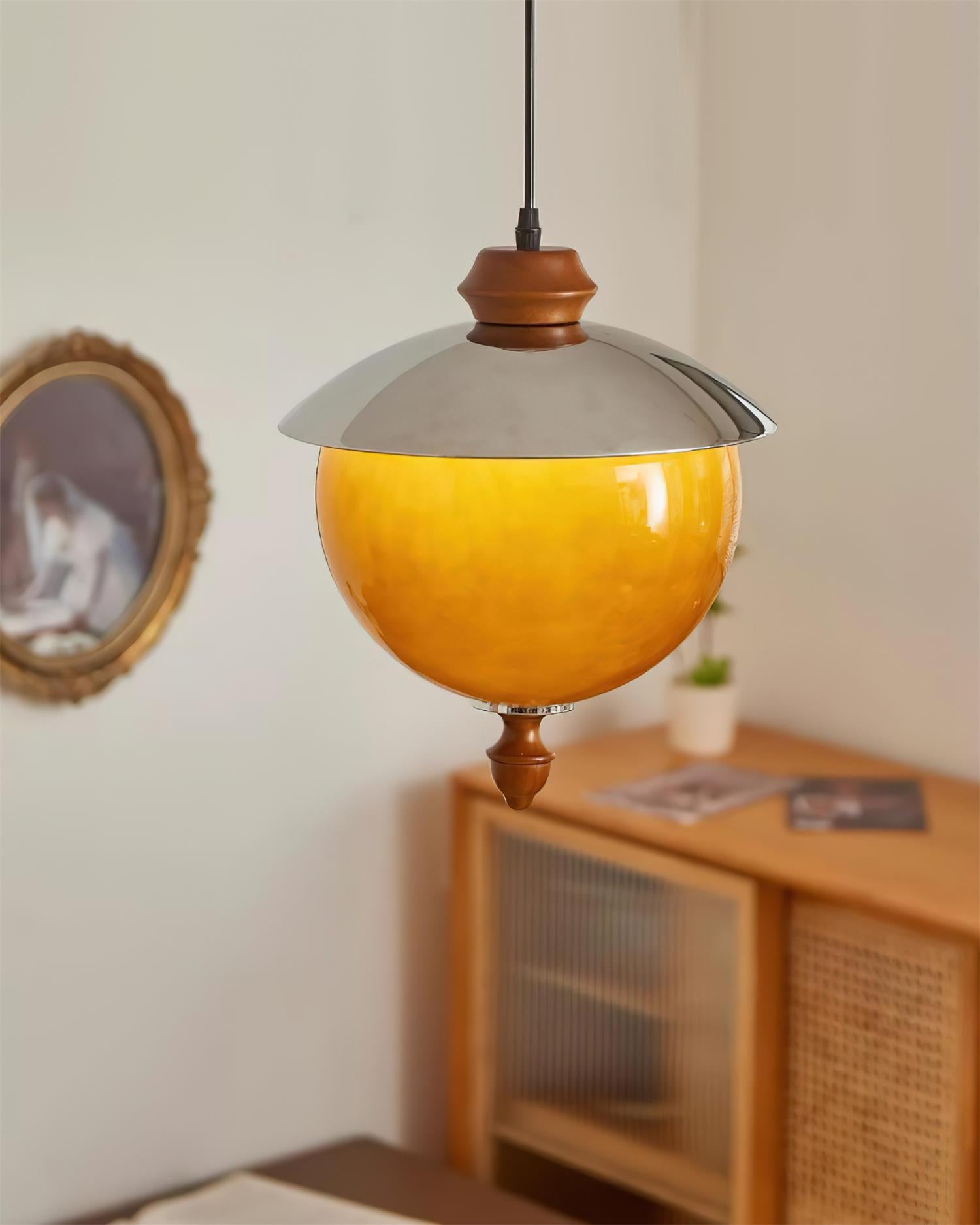 Tavira Pendant Lamp Caramel Globe - Letslighting