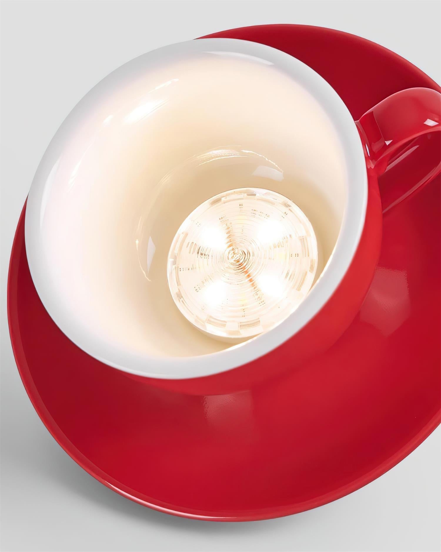 Teacup Ceiling Lamp Red Ceramics - Letslighting