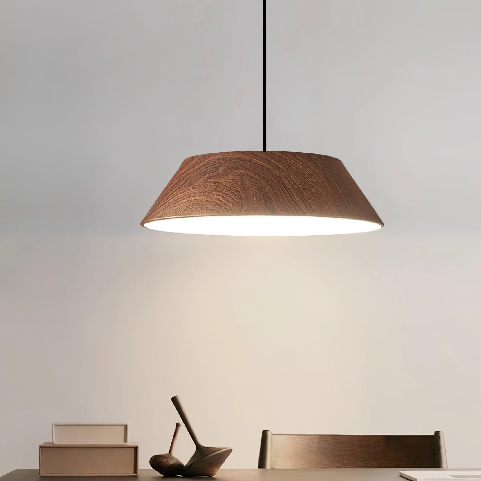 Novain Wood Grain Pendant Light - Letslighting