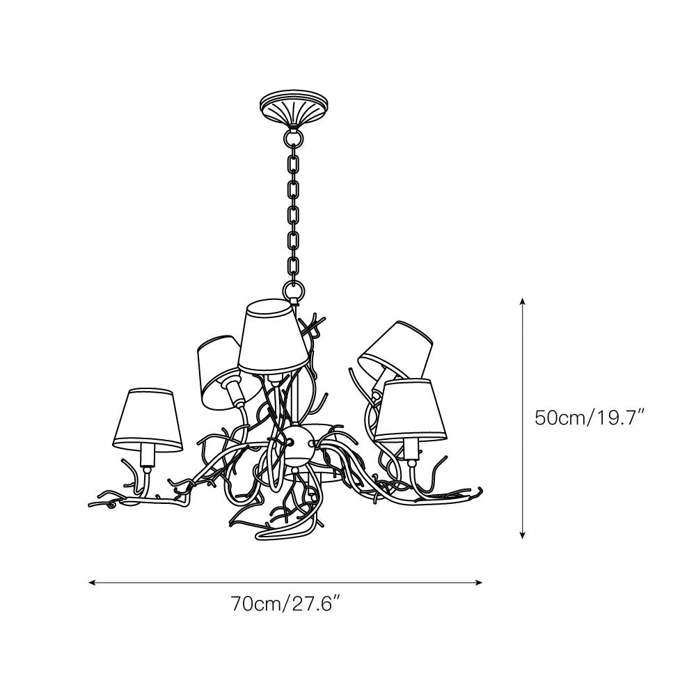 Olsolan Postmodern Luxury Fabric Crystal Chandelier - Letslighting