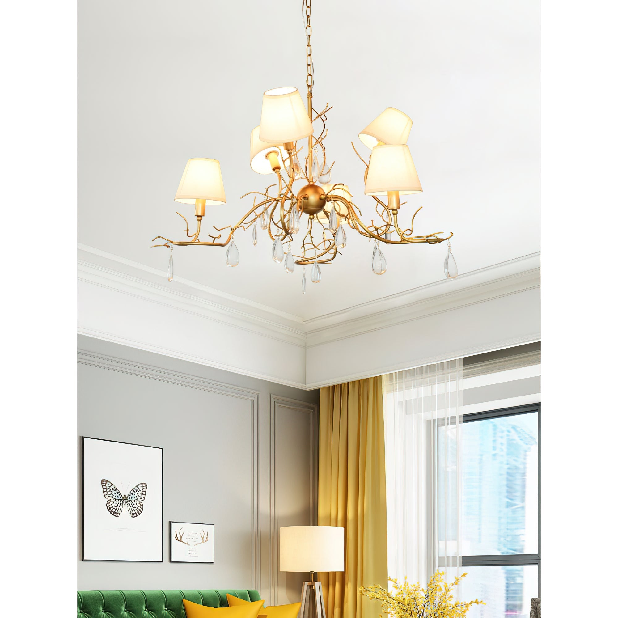 Olsolan Postmodern Luxury Fabric Crystal Chandelier - Letslighting