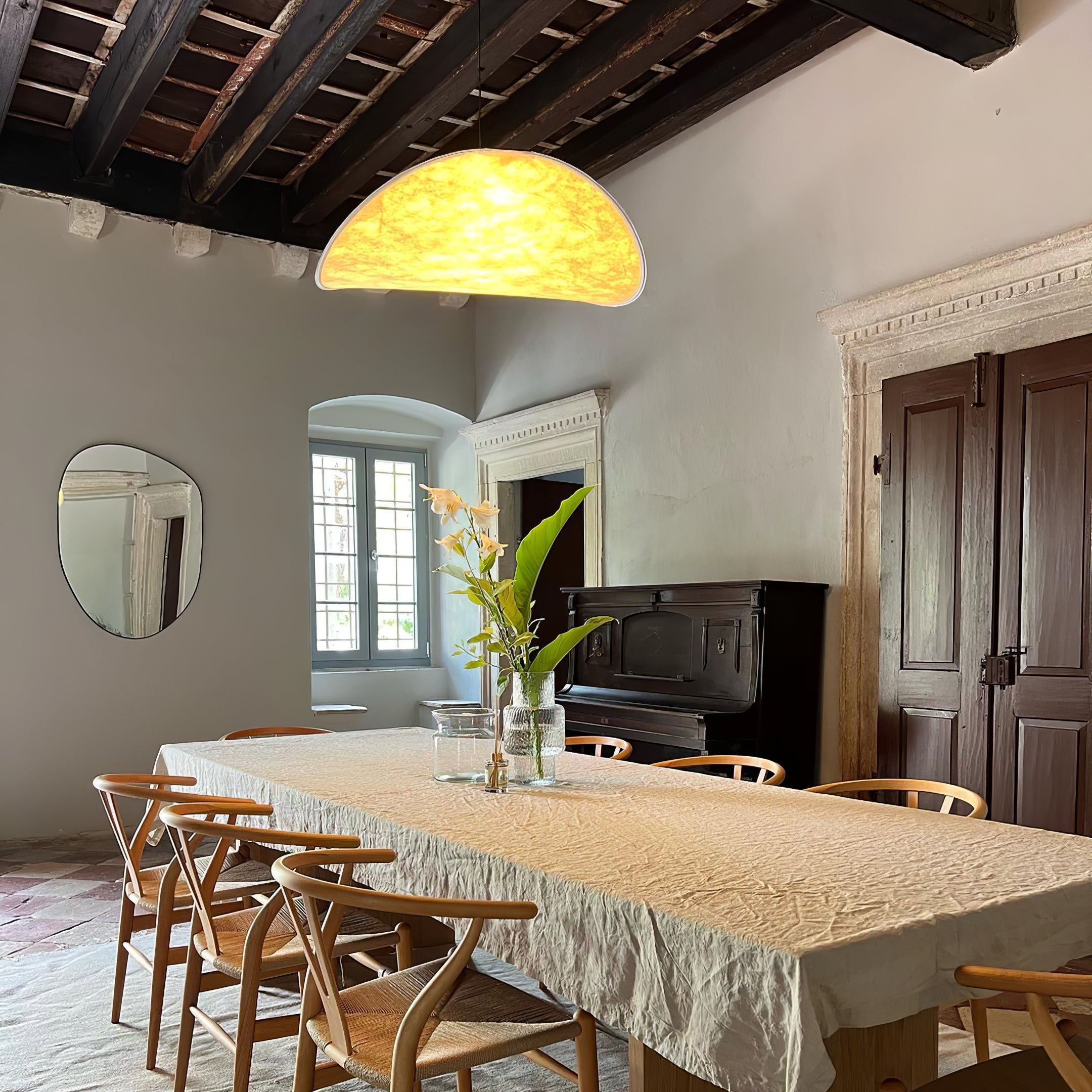 Elyno Sculptural Fabric Pendant Lamp - Letslighting