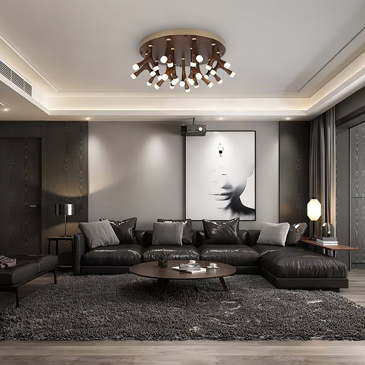 Vilorion Nature-Inspired Wood Ceiling Light - Letslighting